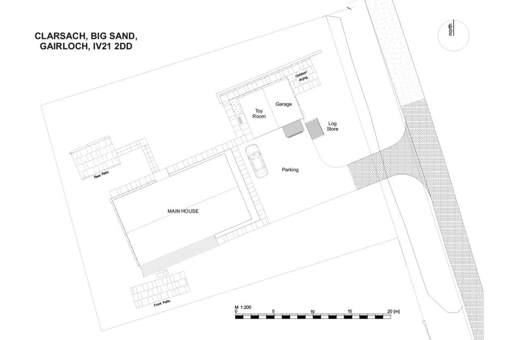 Clarsach Cottage Bird's eye view plan